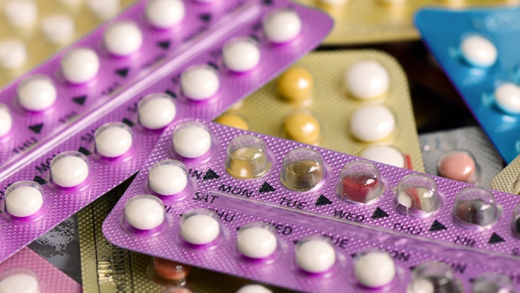 a close up of the contraceptive pill packets